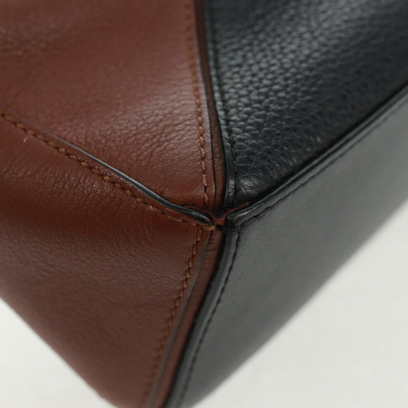 LOEWE Puzzle Bag Mini - Makkuro Kurosuke Bag Leather 2way Brown Auth 165639SM