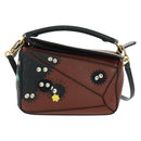 LOEWE Puzzle Bag Mini - Makkuro Kurosuke Bag Leather 2way Brown Auth 165639SM-13