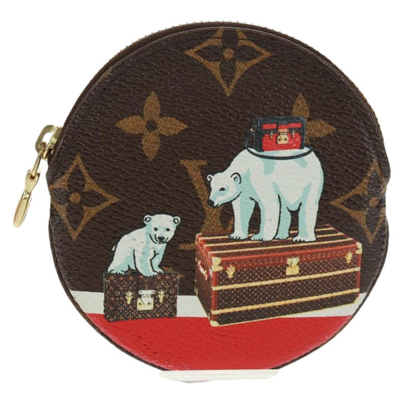 LOUIS VUITTON 2017 Christmas Porte Monnaie Ron Coin Purse M62088 Auth 165645SAM