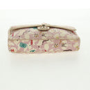 CHANEL Matelasse 25 Single Flap Chain Bag Canvas Beige Gold CC Auth 165652SAV-10