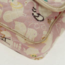 CHANEL Matelasse 25 Single Flap Chain Bag Canvas Beige Gold CC Auth 165652SAV-12