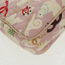 CHANEL Matelasse 25 Single Flap Chain Bag Canvas Beige Gold CC Auth 165652SAV-13