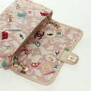 CHANEL Matelasse 25 Single Flap Chain Bag Canvas Beige Gold CC Auth 165652SAV-16