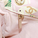 CHANEL Matelasse 25 Single Flap Chain Bag Canvas Beige Gold CC Auth 165652SAV-23