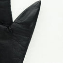 Salvatore Ferragamo Gancini Gloves Leather Black Auth 165653M-10