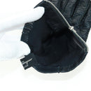 Salvatore Ferragamo Gancini Gloves Leather Black Auth 165653M-12
