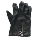 Salvatore Ferragamo Gancini Gloves Leather Black Auth 165653M-2