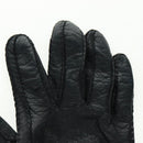 Salvatore Ferragamo Gancini Gloves Leather Black Auth 165653M-3