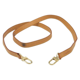 LOUIS VUITTON Shoulder Strap Leather 44.1"" Beige LV Auth 165654 - 0