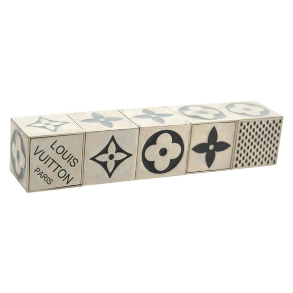 LOUIS VUITTON LV Cube Game Playing Cards metal Silver M99454 LV Auth 165655A