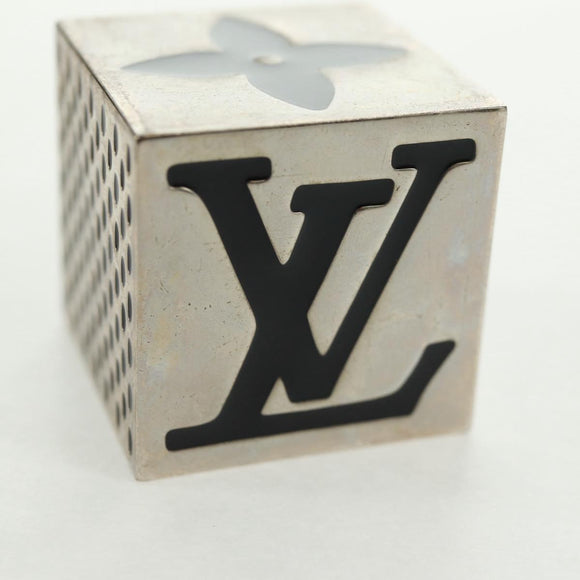 LOUIS VUITTON LV Cube Game Playing Cards metal Silver M99454 LV Auth 165655A