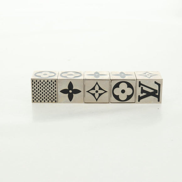 LOUIS VUITTON LV Cube Game Playing Cards metal Silver M99454 LV Auth 165655A