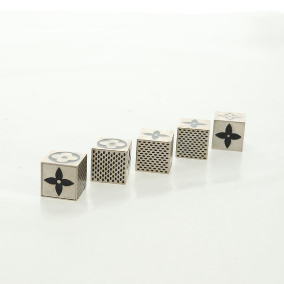 LOUIS VUITTON LV Cube Game Playing Cards metal Silver M99454 LV Auth 165655A