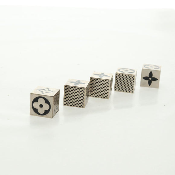 LOUIS VUITTON LV Cube Game Playing Cards metal Silver M99454 LV Auth 165655A