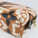 LOUIS VUITTON Giant Crafty Pochette Cosmetic PM Creme Caramel M45475 Auth 165656-15
