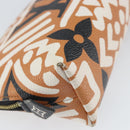 LOUIS VUITTON Giant Crafty Pochette Cosmetic PM Creme Caramel M45475 Auth 165656-16