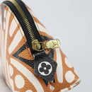 LOUIS VUITTON Giant Crafty Pochette Cosmetic PM Creme Caramel M45475 Auth 165656-8