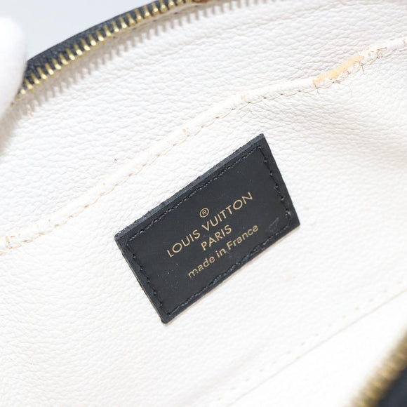 LOUIS VUITTON Giant Crafty Pochette Cosmetic PM Creme Caramel M45475 Auth 165656