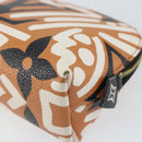 LOUIS VUITTON Giant Crafty Pochette Cosmetic PM Creme Caramel M45475 Auth 165656-7