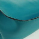 HERMES Gypsy Shiel 28 Shoulder Bag Swift Turquoise Blue Silver Auth 165659SM-17