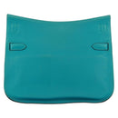 HERMES Gypsy Shiel 28 Shoulder Bag Swift Turquoise Blue Silver Auth 165659SM-2