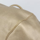 Salvatore Ferragamo Gancini Hand Bag Leather Gold Auth 165661-12
