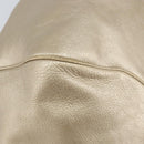 Salvatore Ferragamo Gancini Hand Bag Leather Gold Auth 165661-13