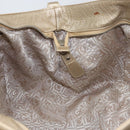 Salvatore Ferragamo Gancini Hand Bag Leather Gold Auth 165661-20