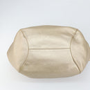 Salvatore Ferragamo Gancini Hand Bag Leather Gold Auth 165661-9