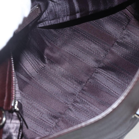 Salvatore Ferragamo Gancini Sofia Bag Leather 2way Dark Brown Silver Auth 165662