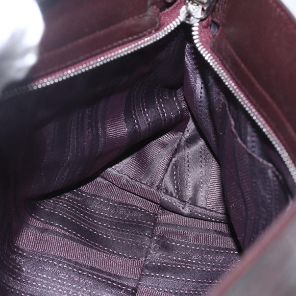 Salvatore Ferragamo Gancini Sofia Bag Leather 2way Dark Brown Silver Auth 165662