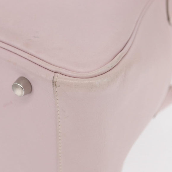 HERMES Lindy 30 Hand Bag Sikkim Pink Silver Auth 165664