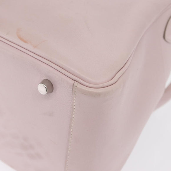 HERMES Lindy 30 Hand Bag Sikkim Pink Silver Auth 165664