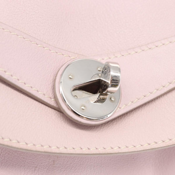 HERMES Lindy 30 Hand Bag Sikkim Pink Silver Auth 165664