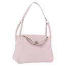 HERMES Lindy 30 Handtasche Sikkim Rosa Silber Original 165664-1