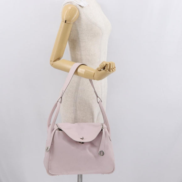 HERMES Lindy 30 Handtasche Sikkim Rosa Silber Original 165664