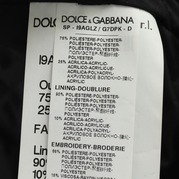 DOLCE&GABBANA Panda Hooded Jacket Black White Auth 165667SM