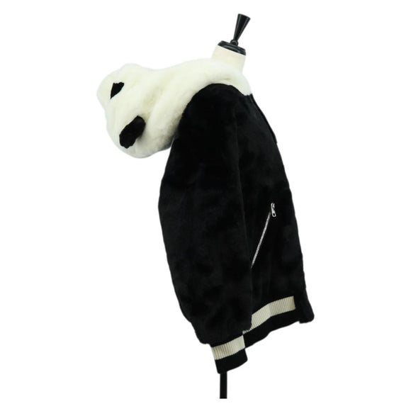DOLCE&GABBANA Panda Hooded Jacket Black White Auth 165667SM