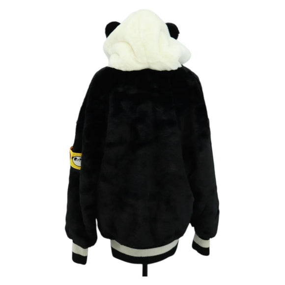 DOLCE&GABBANA Panda Hooded Jacket Black White Auth 165667SM