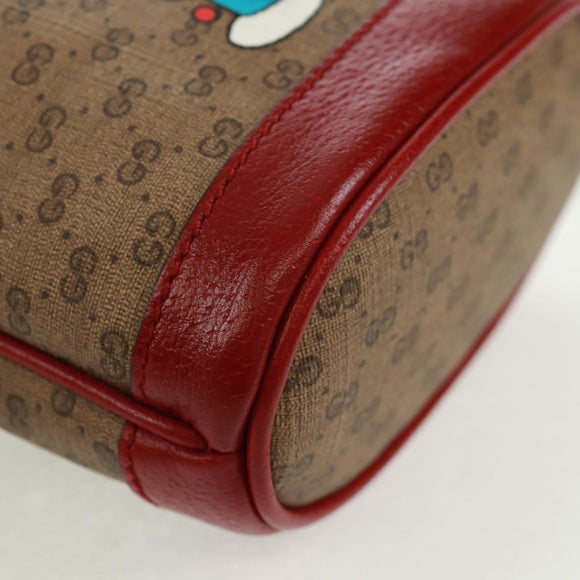 GUCCI × Doraemon Micro GG Supreme Shoulder Bag PVC Beige 647801 Auth 165675SM