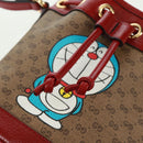 GUCCI × Doraemon Micro GG Supreme Shoulder Bag PVC Beige 647801 Auth 165675SM-19