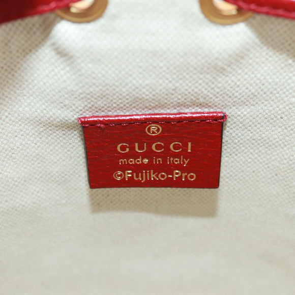GUCCI × Doraemon Micro GG Supreme Shoulder Bag PVC Beige 647801 Auth 165675SM