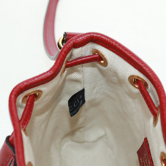 GUCCI × Doraemon Micro GG Supreme Shoulder Bag PVC Beige 647801 Auth 165675SM