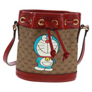 GUCCI × Doraemon Micro GG Supreme Shoulder Bag PVC Beige 647801 Auth 165675SM-13