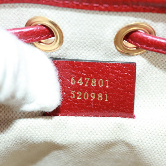 GUCCI × Doraemon Micro GG Supreme Shoulder Bag PVC Beige 647801 Auth 165675SM