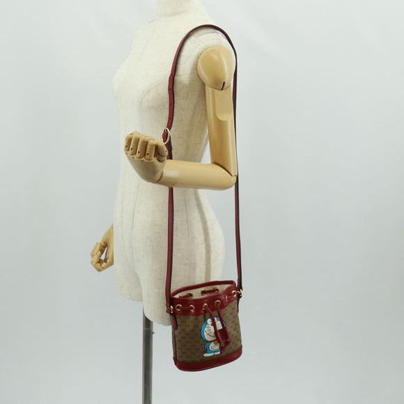 GUCCI × Doraemon Micro GG Supreme Shoulder Bag PVC Beige 647801 Auth 165675SM