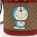 GUCCI × Doraemon Micro GG Supreme Shoulder Bag PVC Beige 647801 Auth 165675SM-2