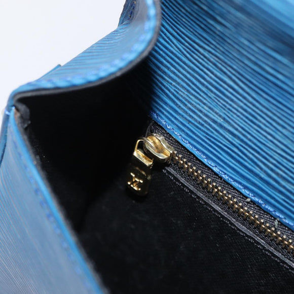 LOUIS VUITTON Epi Saint Cloud GM Shoulder Bag Toledo Blue M52195 LV Auth 165711