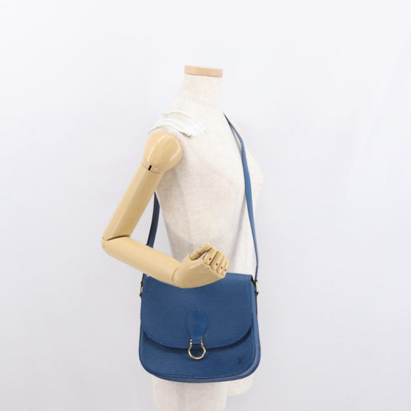 LOUIS VUITTON Epi Saint Cloud GM Shoulder Bag Toledo Blue M52195 LV Auth 165711