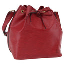LOUIS VUITTON Epi Petit Noe Shoulder Bag Red M44107 LV Auth 165713-1